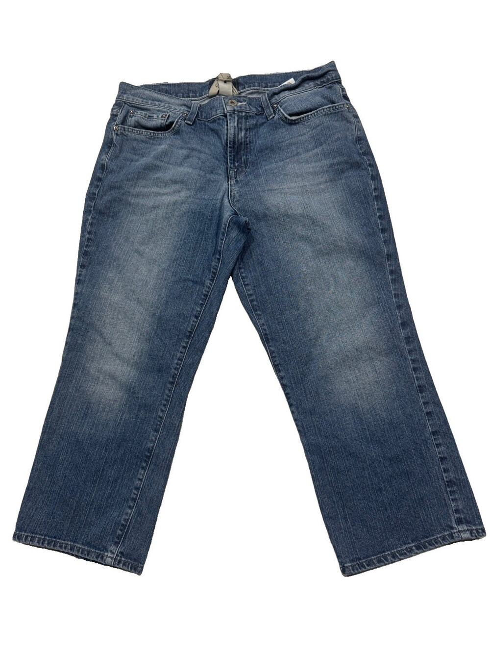 Lucky Brand Women’s Dungarees Gene Montesano Rider Crop Jeans 12/31 Medium Wash
